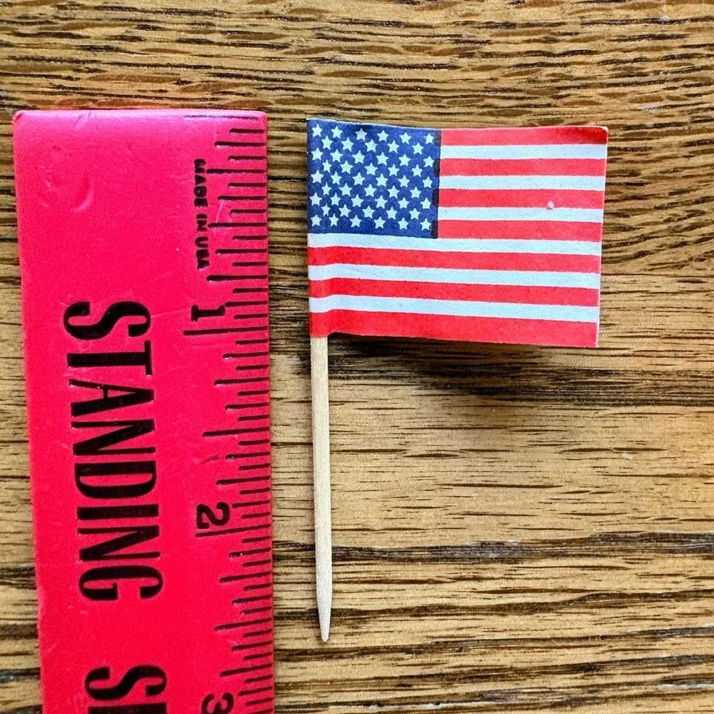 80 Mini American Flag fun picks